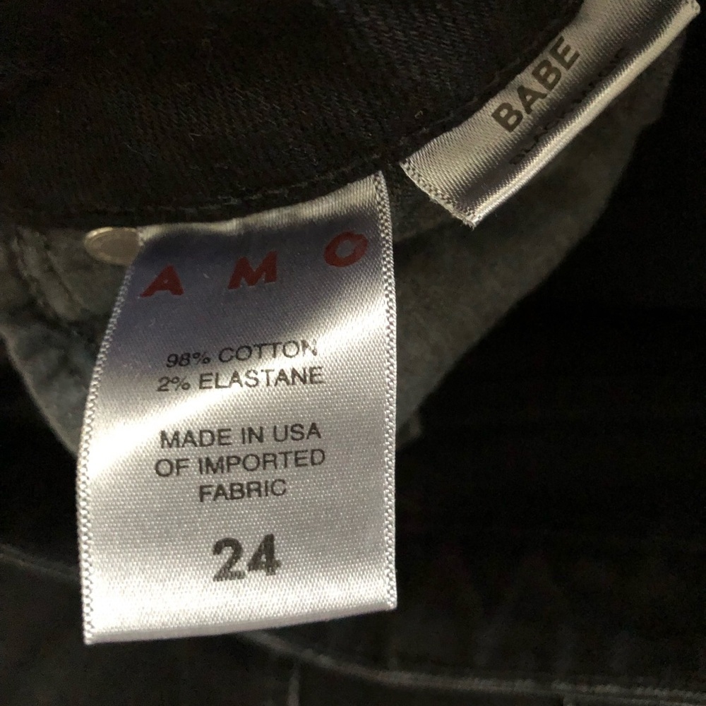 AMO babe black magic high rise straight leg jeans sz 24 - Picture 3 of 5